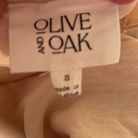 Beige wrap top with drawstring waist sz S - Picture 7 of 7